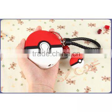 Hot Portable Power Bank 8800mAh Pokemon Go Pokeball Charger with Bell Strap