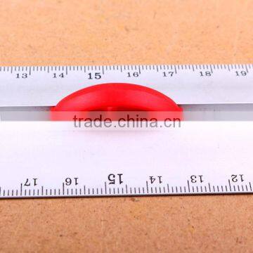 8''/12" Aluminum Ruler With Red Finger Grip,aluminum Level Ruler With Handle photo-3
