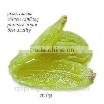 Chinese good quality green raisins