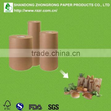 greaseproof 70gsm PE coated food wrapping kraft paper