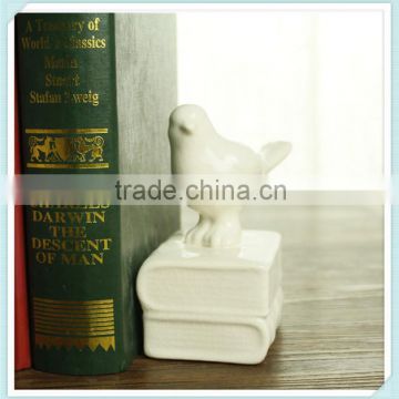 ceramic white bird money bank bird statue