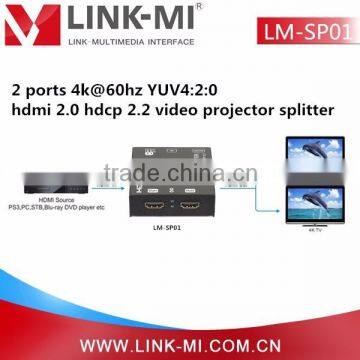 LINK-MI LM-SP01 Factory Wholesale HDMI 1x2 Splitter Supports 3D, EDID/ HDCP2.2 to HDCP1.4. 4Kx2K@60Hz(YUV 4:2:0) photo-5