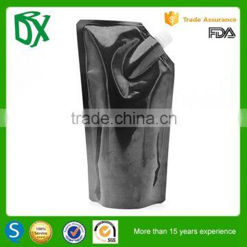  China custom printing newest matte ldpe stand up spout pouch for liquid