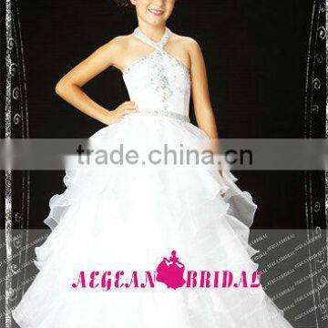 StyleMW0162 New Arrival Organza Crystal Ball Gown Little Queen Wedding Dress