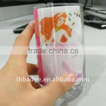 PVC bottle sticker,3D lenticular label, beverage adhesive label