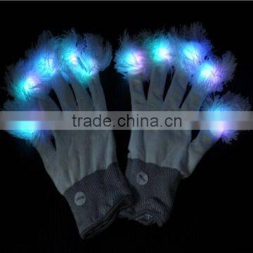 new LED lighting flash winter warm wool ball gloves novelty creative gifts