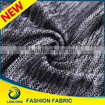 Professional knit fabric manufacturer for blanket Spandex sweater knit fabric hacci