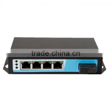 4+1 fiber port gigabit poe switch 48v