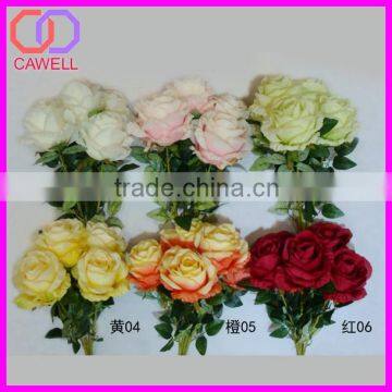 wholesale 5 giant heads fake rose bushes