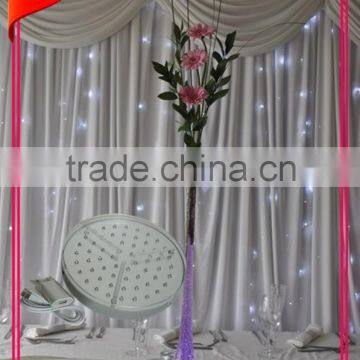 Hot Sell Round Tall Crystal Centerpiece Light Base 8 Inch Rechargeable Vase Led Centerpiece Light for Wedding/ Party photo-3