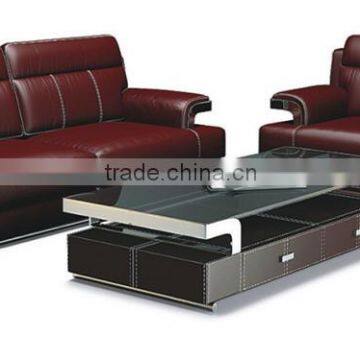 Diamond Style Reddish Brown Modern Leisure Sofa Set photo-5