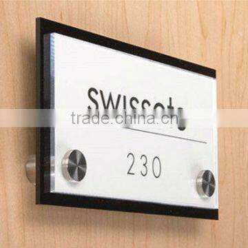 Custom Door Sign in Black Offers Personalized Solution