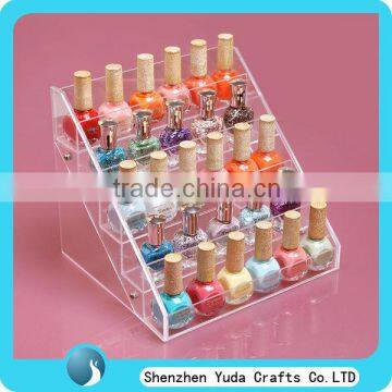 transparent disassembled acrylic nail polish stand, plexiglass nail polish display rack