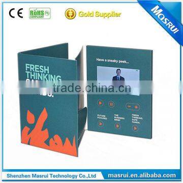 China Export Wholesale LCD Screen Video Greeting Card with LED Light for Business Promotional