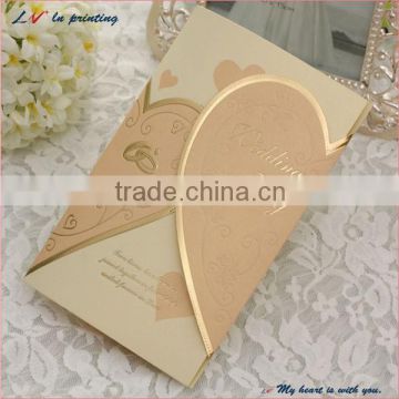 custom romantic decorative love wedding card wholesale