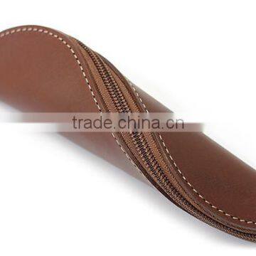 Portable Leather Pen Holder Zipper Pencil Cases for Students photo-3