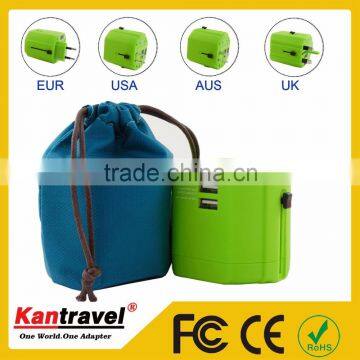 Kantravel DoubleUSB 2500 ma Electric Dryer Plug Adapter 5v Travel Electric Adapter us to India Electric Adapter photo-6