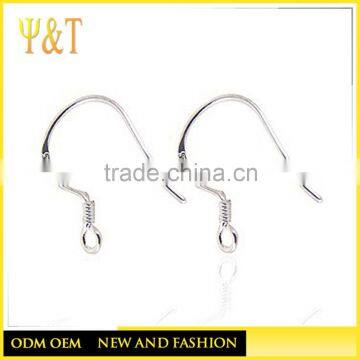 DIY accessory ear wires coil fishhook ,hanging earring hook types for earrings.(AC-001)