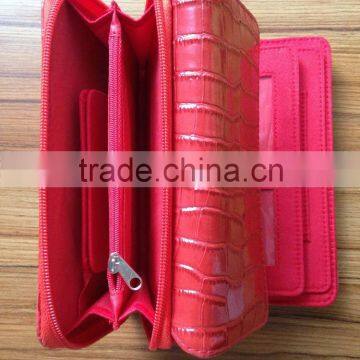 Genuine leather long ladies wallet from China manufacturer( W102)