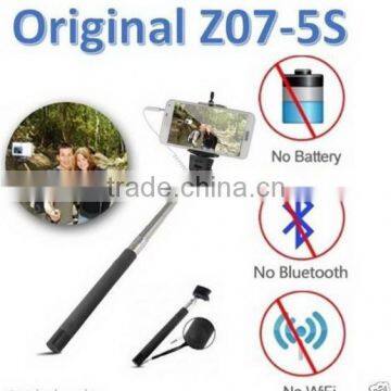 Wired Selfie Stick with fluted tube shutter button,Selfie Stick Wired,Selfie Stick With Wired Remote