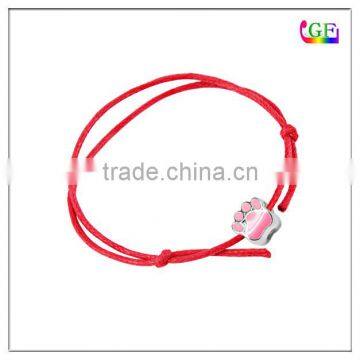 Customized beautiful promotion handmade woven cotton bracelet