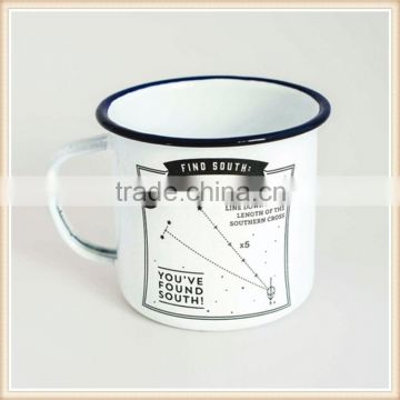 New design of promotion item Personalised Enamel Blackboard coffee Mug by SOPHIA VICTORIA JOY in stockage