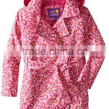 Guangzhou Garments Manufacturer Animal Printed kids winter coats, trench coat Custom