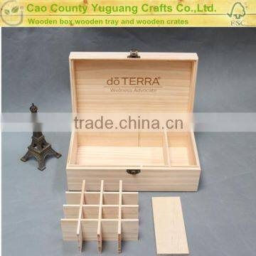 100ml bottle wooden essential box with removable compartment