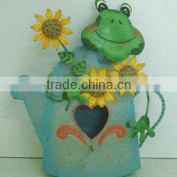 Metal Frog Sunflower Pitcher Garden&Outdoor Decor