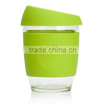 Express  glass water bottle with silicone sleeve