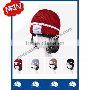 new product china manufacturer OEM CUSTOM LOGO winter warm women fashion acrylic beanie hat and cap