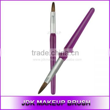 Wholesale Nylon Lip Brush with Purple Wood Handle