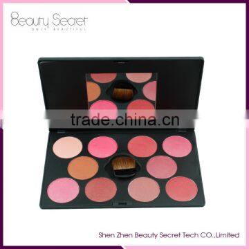 Hot selling make up palette eyeshadow 10 colors make up eyeshadow with 1pcs blusher palette