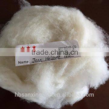 100% sheep cashmere 20.5mic & 40-50mm, raw white color