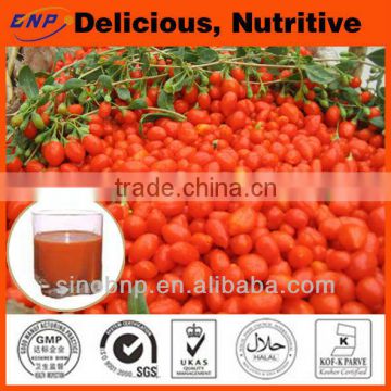 Kosher/GMP-BNP Xinjiang Goji 100% Natural High Quality (Organic) Goji Berry Juice