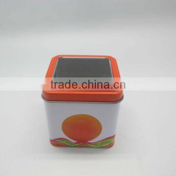 watch tin box with PVC window