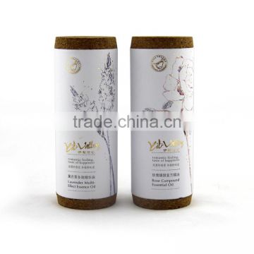 Luxury eco cosmetic paper can with pine plag