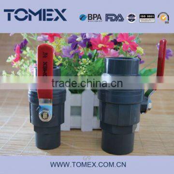 High strenge PVC water ball valve with stainless steel handle