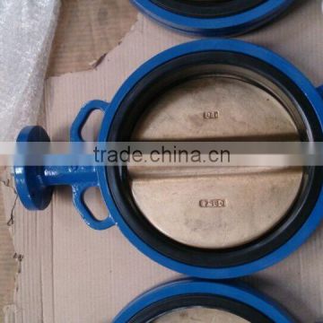 Marine Cast Iron Wafer Butterfly Valve with Bronze Disc