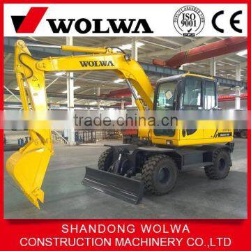 small hydraulic wheel excavator with 4 wheel driving