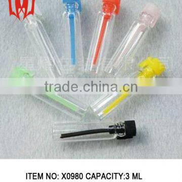 Wholesale 3ml Test Tube Perfume Glass Bottle With Plastic Cap