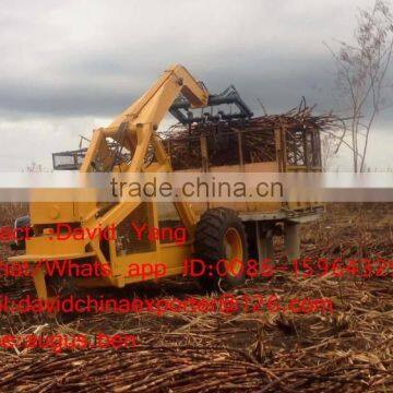 3 wheels cane grapple loader working in Indonesia