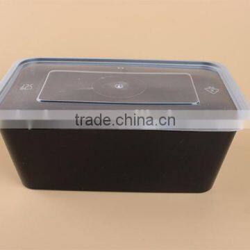 Black Takeaway Food Container With Cutlery 3 Compartment 1000ml photo-5