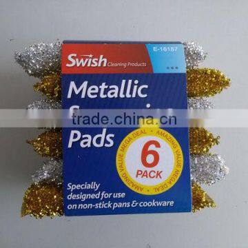 6PC METALLIC SCOURERING PADS