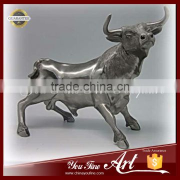 Stainless Steel Cow Sculpture for Outdoor Decorative