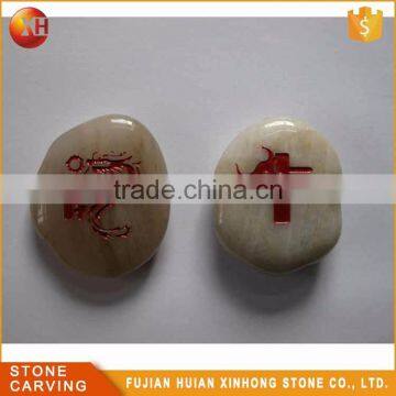 Wholesale Souvenir Carve Word Decoration Granite Cobble