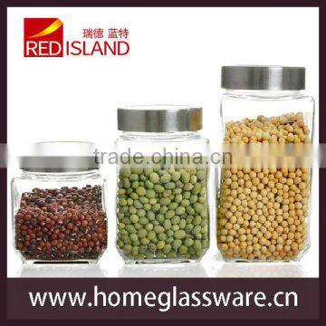 storage glass jar with window lid,glass mason jar for food