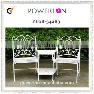 Classic luxury garden metal double deck outdoor chair