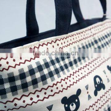 Store More Fashionable Cute Bear Cartoon Casual Tote Canvas Bag photo-4
