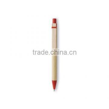 Recycled Paper Ballpoint Pen With Cardboard Barrel,wooden Clip photo-3